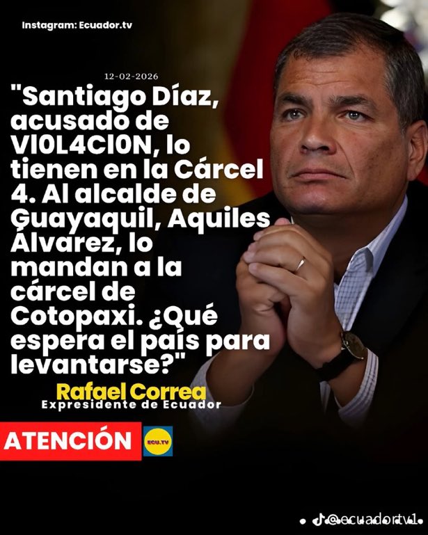 Santiago Diaz: correista. 
Aquiles Alvarez: correista. 
Ambos están en procesos legales por delitos supuestamente cometidos. 
El que escribe esto está prófugo, por delitos cometidos. 

El país no tiene que levantarse. El país tiene que despertarse.