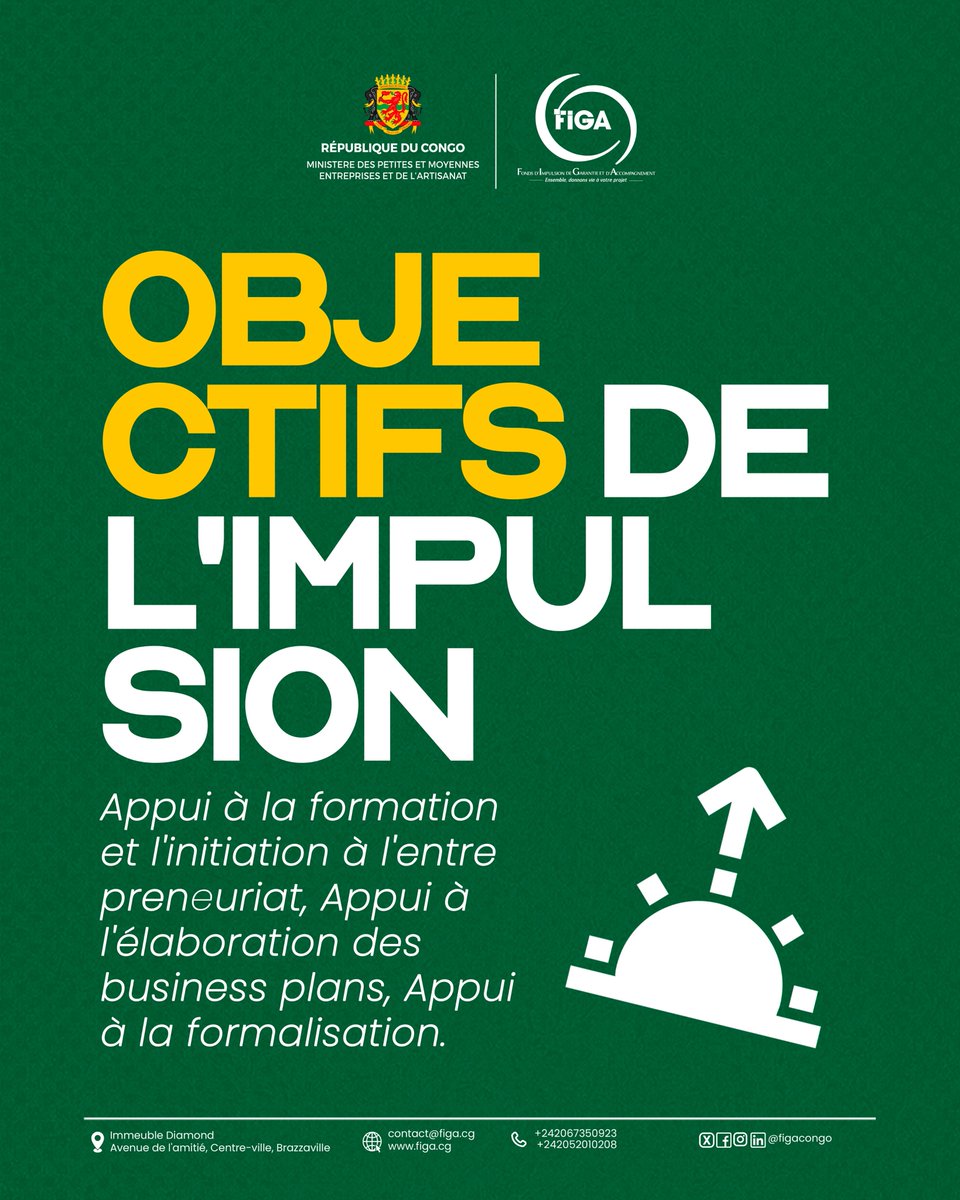 🚀 L’impulsion portée par le FIGA vise trois objectifs essentiels :

✔ former et initier à la culture entrepreneuriale
✔ accompagner l’élaboration de business plans réalistes
✔ appuyer la formalisation des activités

📌 Parce qu’un projet bien structuré est un projet plus