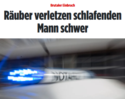 Taykra's tweet photo. #Warstein: Zwei Unbekannte drangen in das Schlafzimmer eines 59-Jährigen ein und überfielen ihn brutal. Einer verpasste dem Mann einen Faustschlag ins Gesicht, sein Komplize fixierte die Beine. Das Opfer kam mit schweren Verletzungen ins Krankenhaus. https://t.co/psJJxAU8Jr https://t.co/9WuwrcAgbf