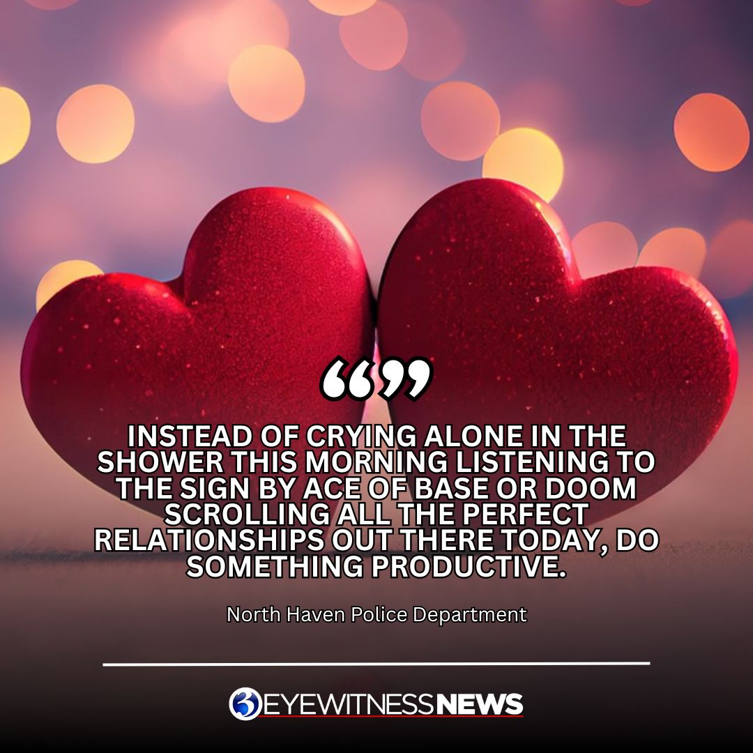 WFSBnews's tweet image. Police departments in #Connecticut are urging jilted lovers to turn in their law-breaking exes: wfsb.com/2026/02/13/pol…