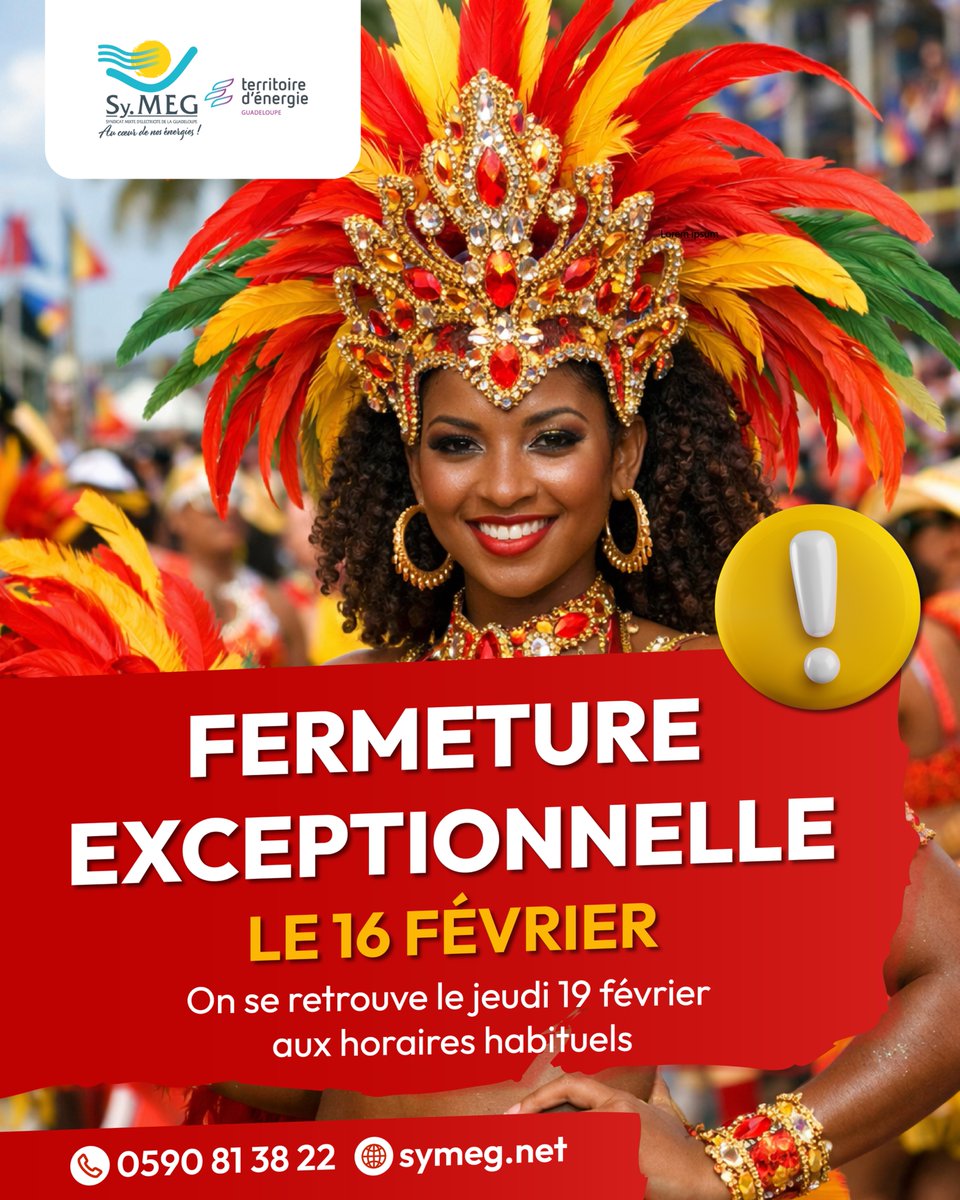 #FermetureExceptionnelle | 🎭 🥁 Excellents jours gras à toutes et à tous ! 

Le Sy.MEG ferme ses portes le lundi 16 février 2026.

On se retrouve le jeudi 19 février aux horaires habituels.