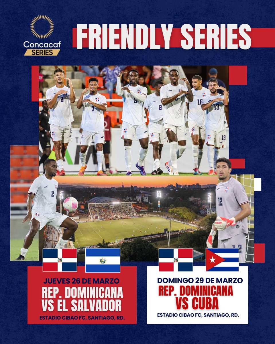 AGENDA LA FECHA 🗓️🇩🇴

Próximos partidos de nuestra Selección Absoluta 🙌🏻🇩🇴

*Horarios por confirmar*