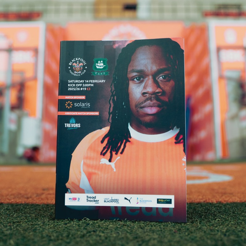 BlackpoolFC's tweet photo. Pick up a programme tomorrow to read pieces with:

🔶 Michael Obafemi
🔶 George Honeyman
🔶 Ashley Fletcher
🔶 George Elder

🍊 #UTMP