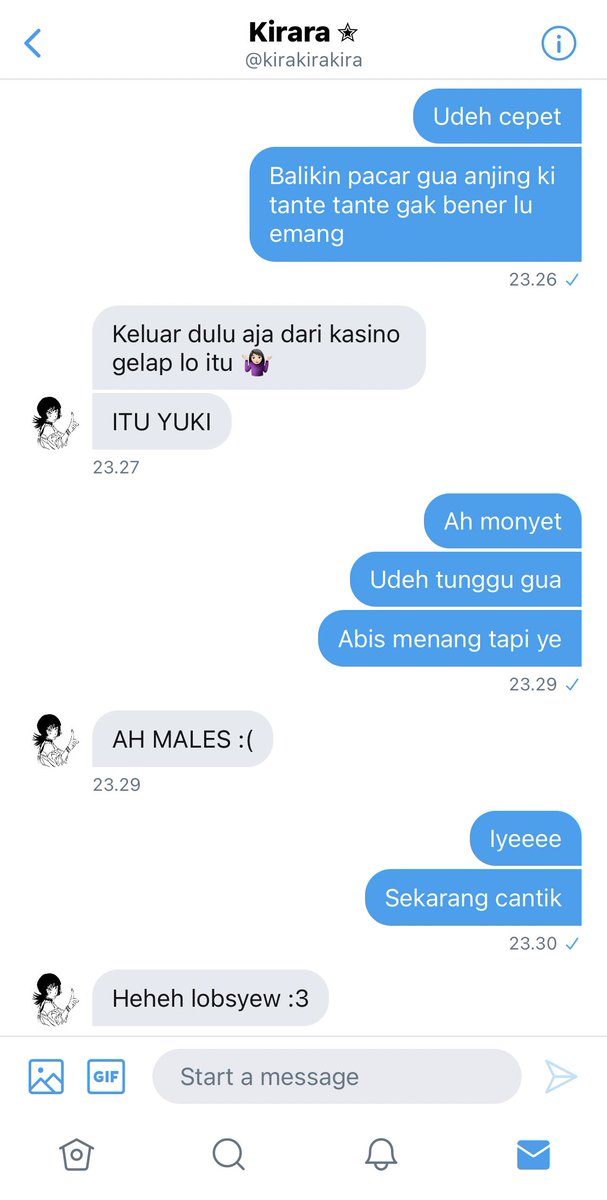 #jjk hakari x kirara one tweet au — main.

Kalau Kirara main sampai malem.