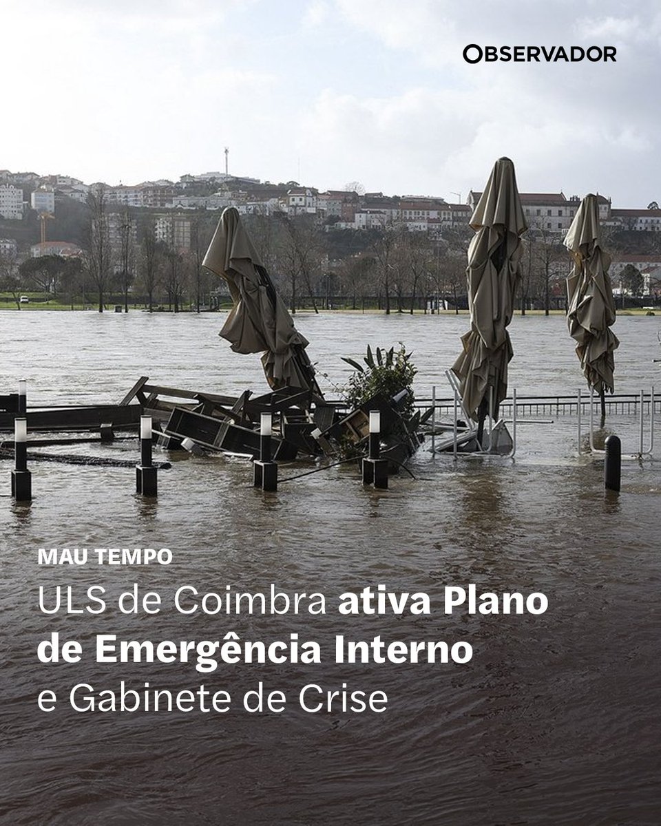 observadorpt's tweet image. A ULS de Coimbra ativou o plano de emergência e reforçou meios, podendo avançar para nível superior se necessário.

Saiba mais no link nos comentários

(📸 Lusa)

#MauTempo #Tempestade #Coimbra