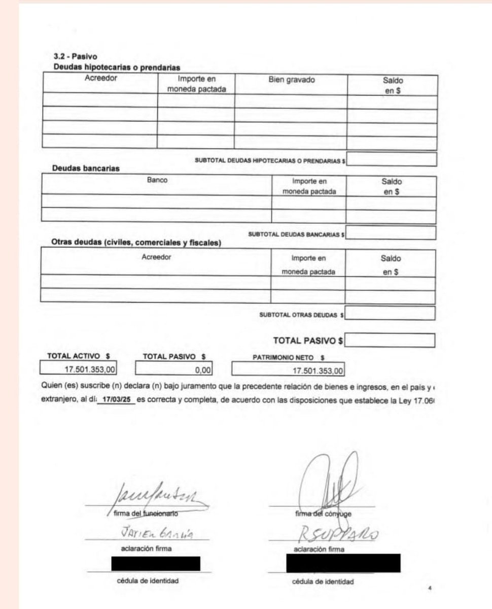 jjavierdeleon's tweet image. A modo informativo 
📝 @JavierGarcia_Uy 
Patrimonio Neto 
2020.........$ 960.941
2025......$ 17.501.353