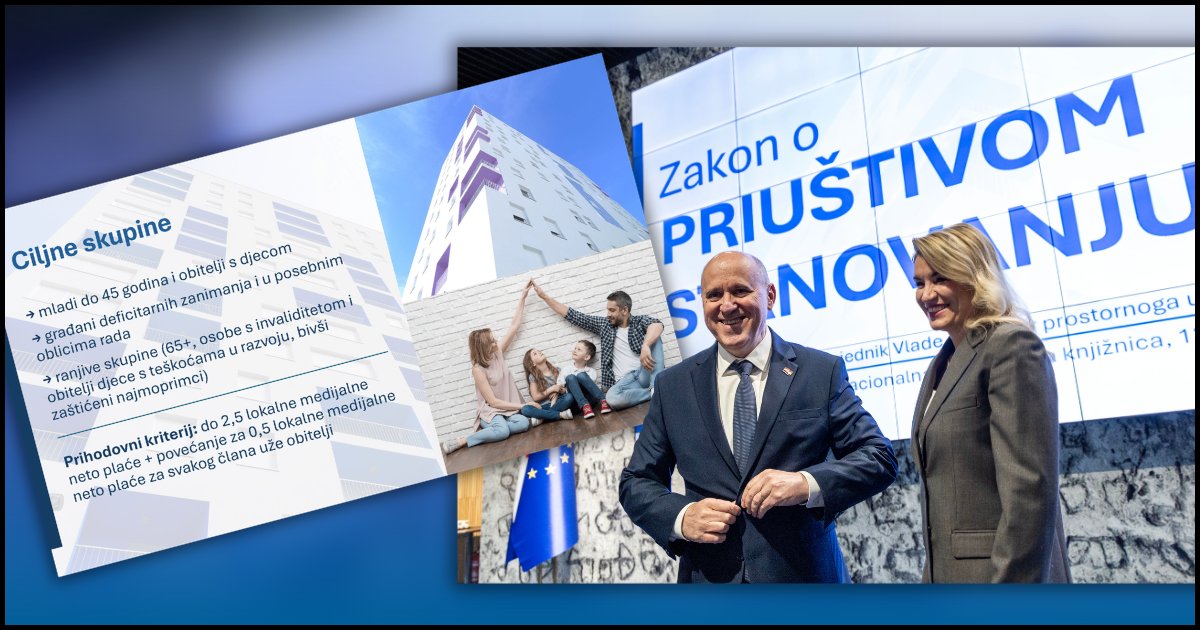 HDZ_HR's tweet photo. ✅ Država će do 2030. izgraditi & obnoviti 2️⃣0️⃣.2️⃣0️⃣0️⃣ stanova i obiteljskih kuća!
✅ Vrijednost tog megaprojekta? 2 milijarde € u iduće 4 godine, a dodatnih 3,5 mlrd € do 2034.
⬅️ PPVRH/MPUGDI Branko Bačić predstavio novi Zakon o priuštivom stanovanju.
ℹ️ Više o #ZOPS na ➡️ https://t.co/9LFu19usmm