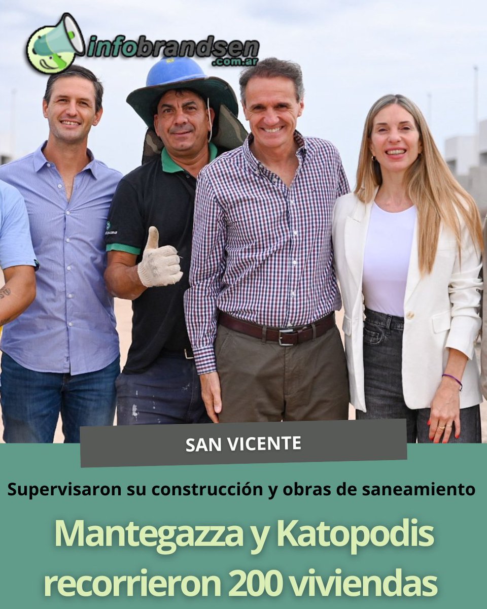 San Vicente: Mantegazza y Katopodis supervisaron el avance de 200 viviendas y obras de saneamiento
Durante una jornada de trabajo las autoridades recorrieron la construcción del Barrio Parque Altos de Miriní y las nuevas redes cloacales.

+info 👇🏼👇🏼👇🏼

infobrandsen.com.ar/2026/02/13/san…