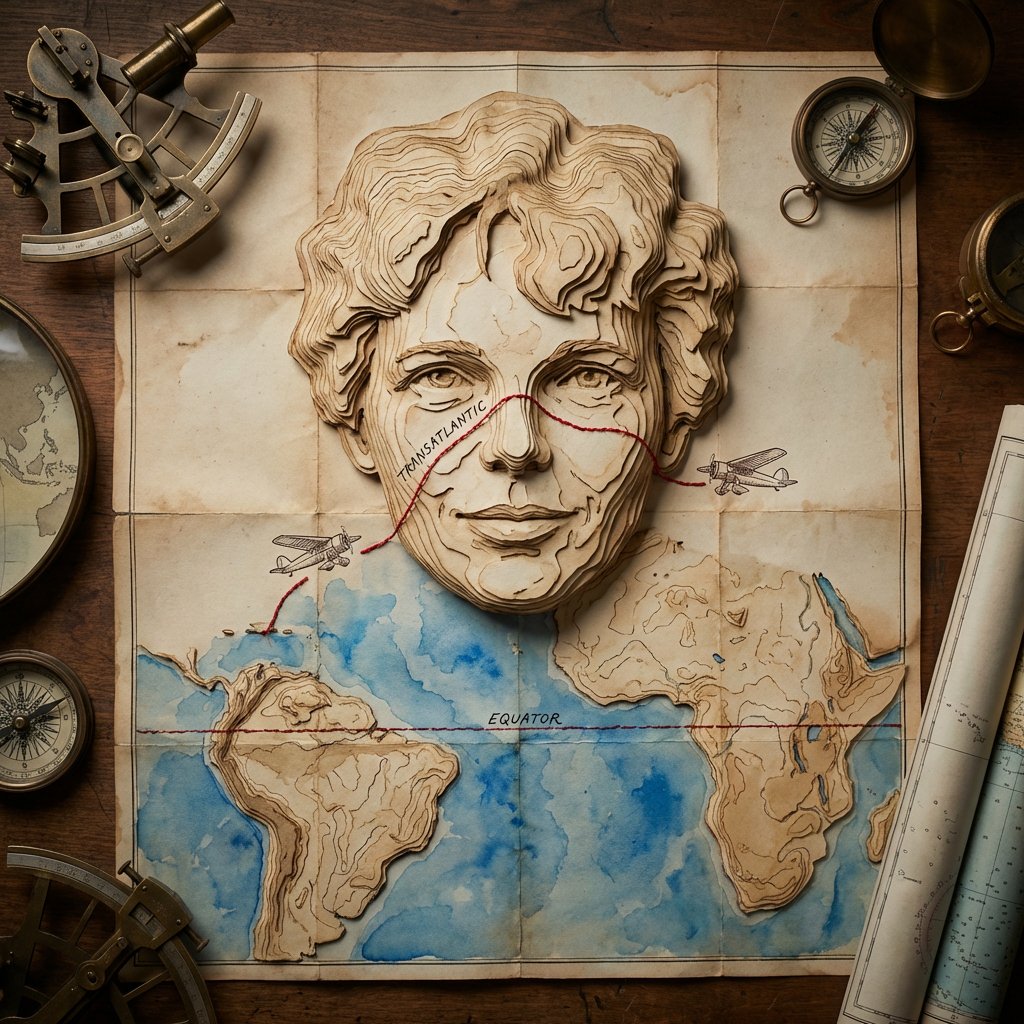 Gdgtify's tweet image. I am using this prompt structure for explorers. It needs to be a bit more accurate with the elements, so this is just the first version. 

&amp;lt;input: Explorer="Amelia Earhart"&amp;gt;
&amp;lt;data: Route="Transatlantic, Equator", Plane="Lockheed Vega"&amp;gt;

&amp;lt;scene: Map_Room&amp;gt;
A vintage chart room with