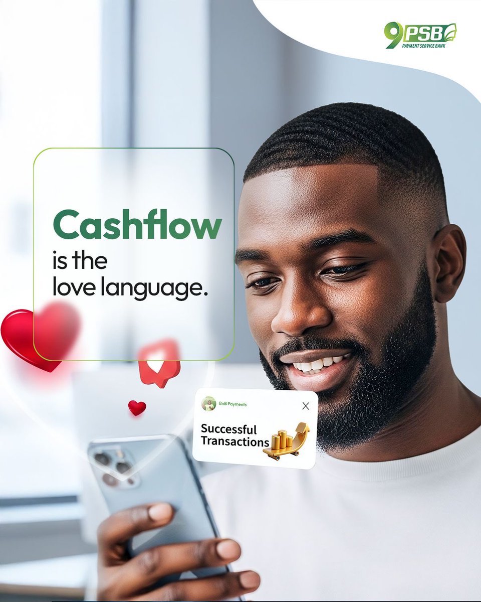 For every business owner, cashflow is the ultimate love language this season!

Bank9ja Merchant Collect’s instant settlement is here to help enable your quick cash flows and turnover rates this Valentine!

Tag a business your money is flowing to this Valentine

 #ValentinesDay