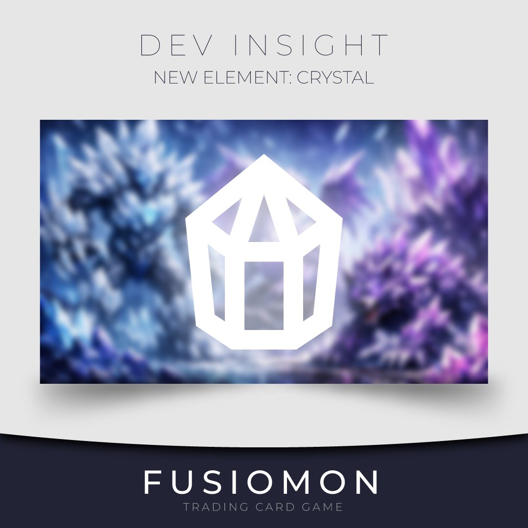 FusiomonTCG's tweet photo. NEW ELEMENT: CRYSTAL

Crystal is a new element built around positioning and synergy.
With its Bundling ability, a fired projectile gains additional Crystal power based on all adjacent monsters, rewarding tight formations on the hex grid.

#indiedev #gamedev #fusiomon https://t.co/8y4snWeQzO