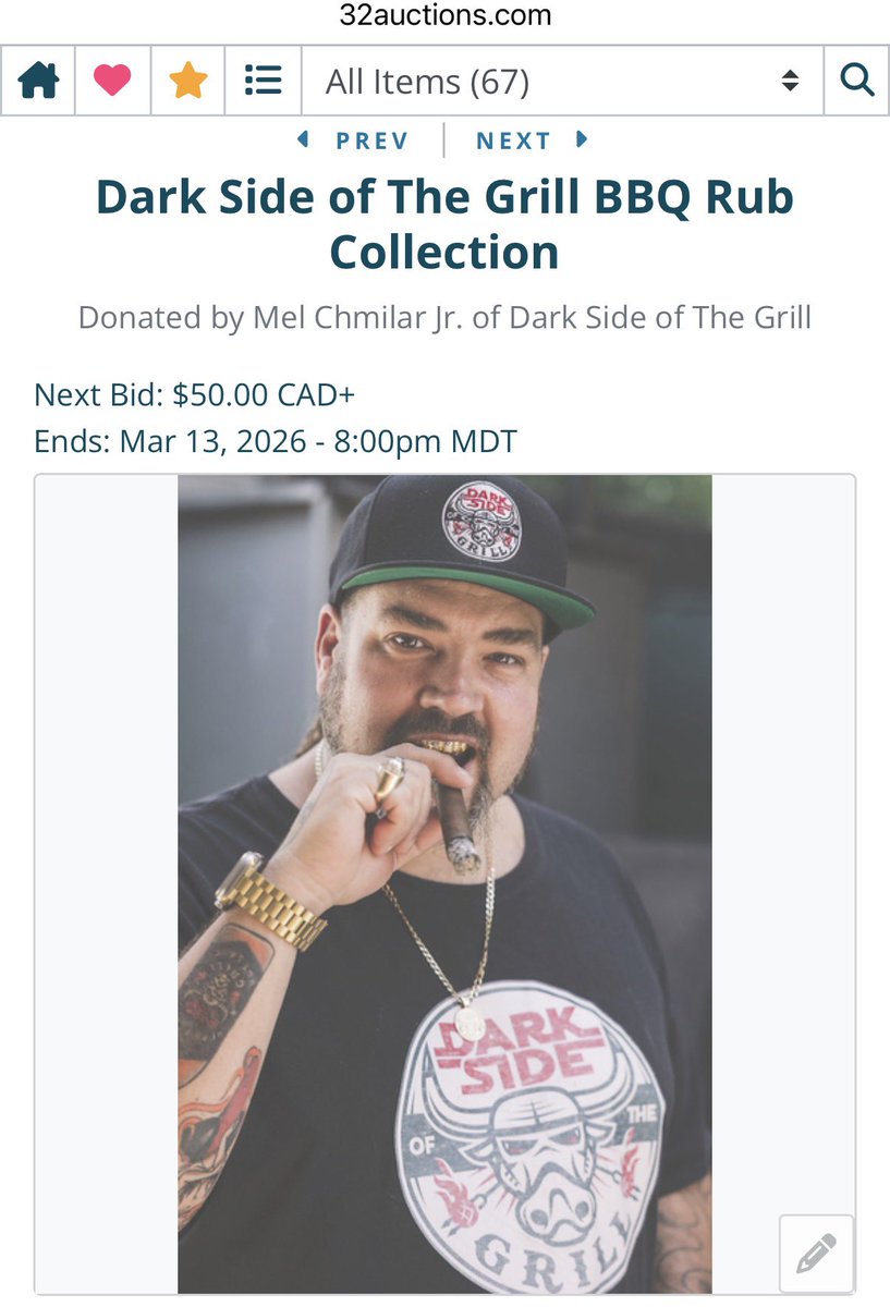 RT

SILENT AUCTION IS LIVE - BID NOW
<a href="/HeavyHockeyNet/">Heavy Hockey Network</a> Showdown Silent Auction to benefit <a href="/sacetalks/">SACE</a> 

BBQ Rub Collection
Donated by:  <a href="/Darksideofthegr/">Darksideofthegrill</a> 

32auctions.com/organizations/…