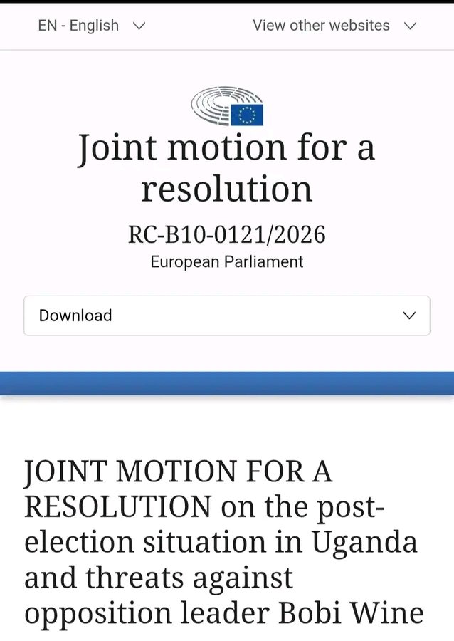Very greatfull to the european parliament for debating a situation in uganda and passing a very greatfull resolution condeming the sham election as well as a subsiquent violation of human right by museven regime.  adding your voice to those of millions  of oppressed people in