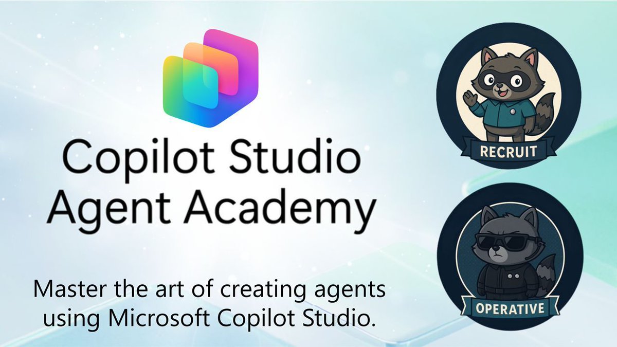 📢 Introducing the Copilot Studio Agent Academy ✨
Practice at your own pace, for free with a new curriculum designed to help creators, developers, and AI professionals build real, useful agents using #MicrosoftCopilotStudio.
1️⃣ Recruit (available now)
2️⃣ Operative (available