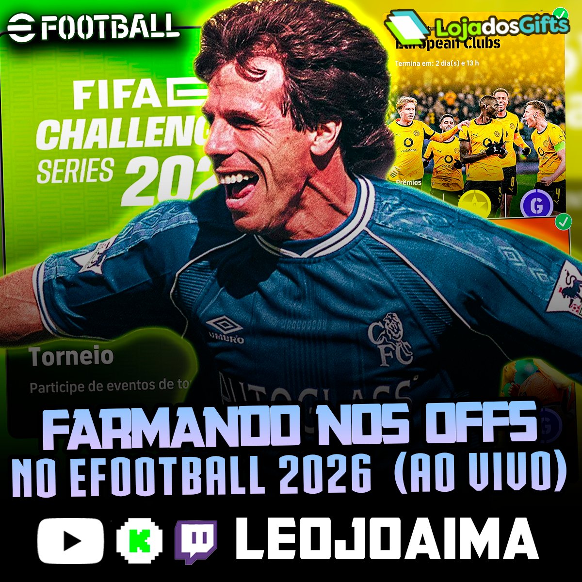 ✅ Estamos AO VIVO na Twitch na Kick e no YouTube rapaziada. Só clica no link e vem pra RESENHA!!!

🔗 Twitch: twitch.tv/leojoaimaa
🔗 YouTube: youtube.com/@LeojoaimaMG
🔗Kick: kick.com/leojoaima

#efootball #efootball2026 #konami #UFL #STRIKERZ INC.#joaimafc