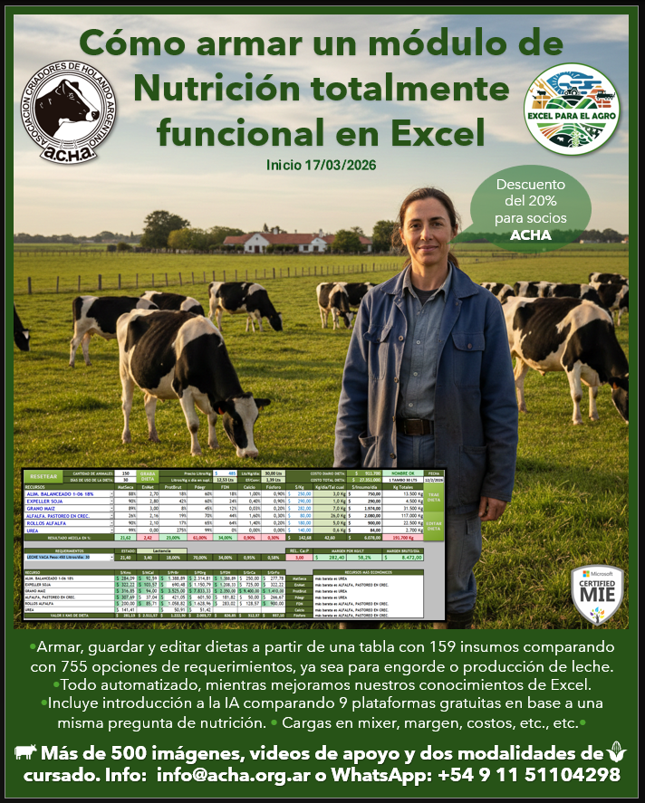 ExcelAgro's tweet photo. Curso de #Nutrición con #Excel, avalado por @HolandoACHA  - Incluye Introducción a la #IA comparando 9 IA. Dos modalidades de cursado individual o grupal #asincrónico, cada uno maneja sus tiempos.  info@excelparaelagro.com.ar
Breve video de presentación: https://t.co/nXfrBSmZOr https://t.co/GeWv1MVjtF