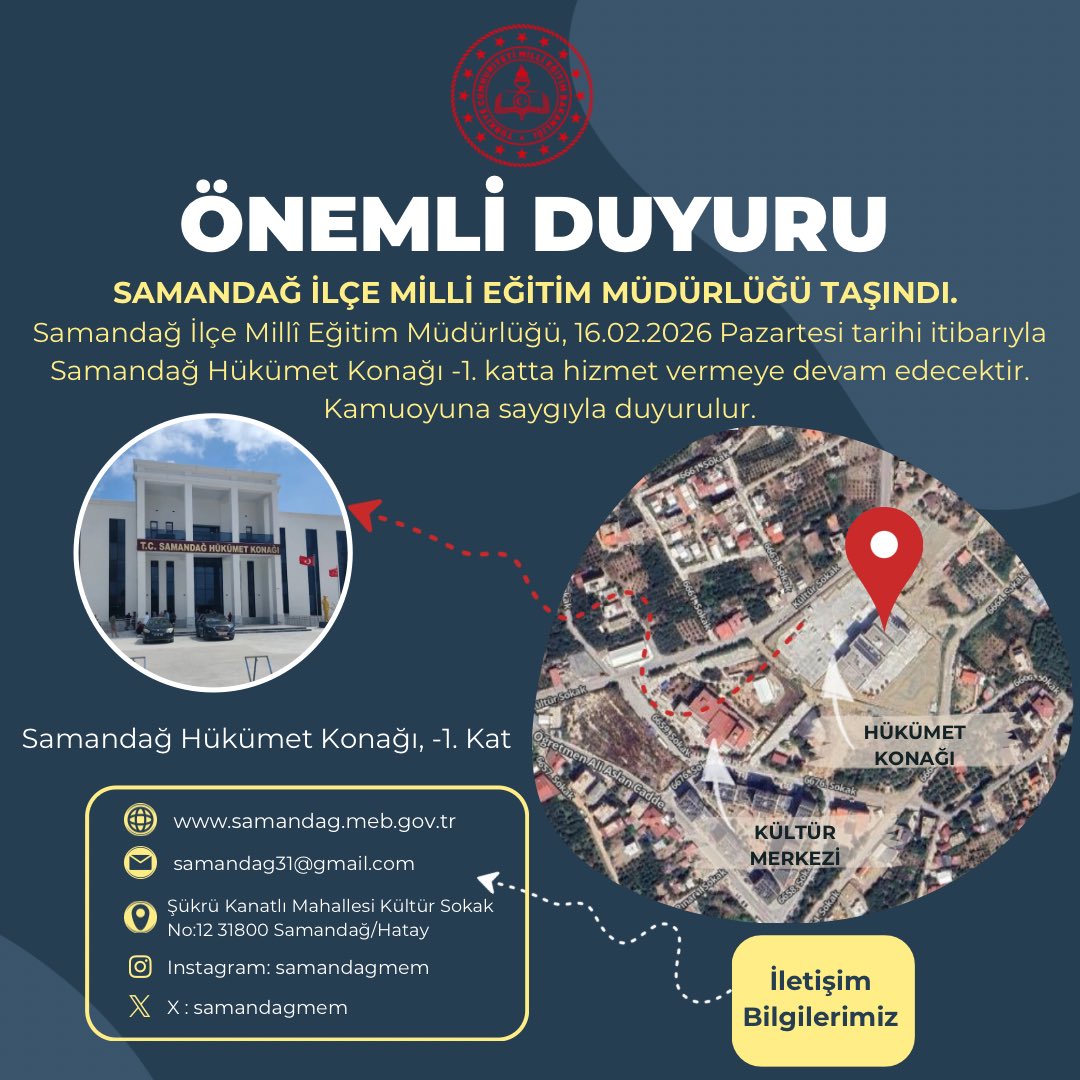 Samandağ İlçe Milli Eğitim Müdürlüğü tweet media
