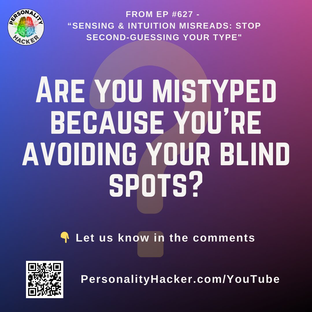 Are you mistyped because you're avoiding your blind spots?

From Ep #627 👉 youtu.be/1RRF6p2Agsc