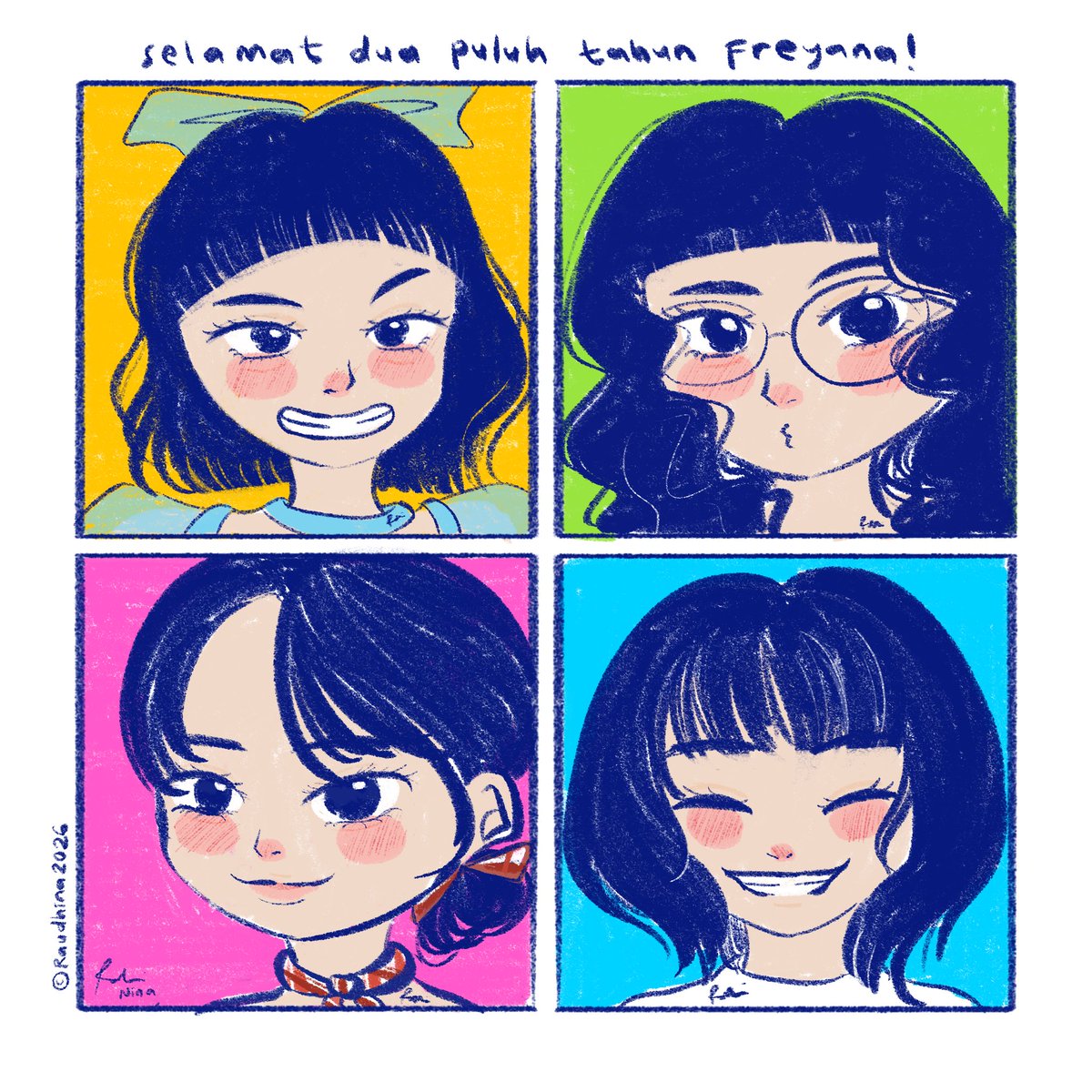 selamat dua puluh tahun adik manis yang banyak nyebelinnya😠💗 @freya_jkt48

selamat memulai bab baru dalam hidup!! pesanku masih sama, jaga selalu kesehatanmu di tengah semua mimpi besar yang sedang kamu kejar, kami selalu bangga padamu💫

#FreyaDwiDasa
#AbhiUdayaVimsati