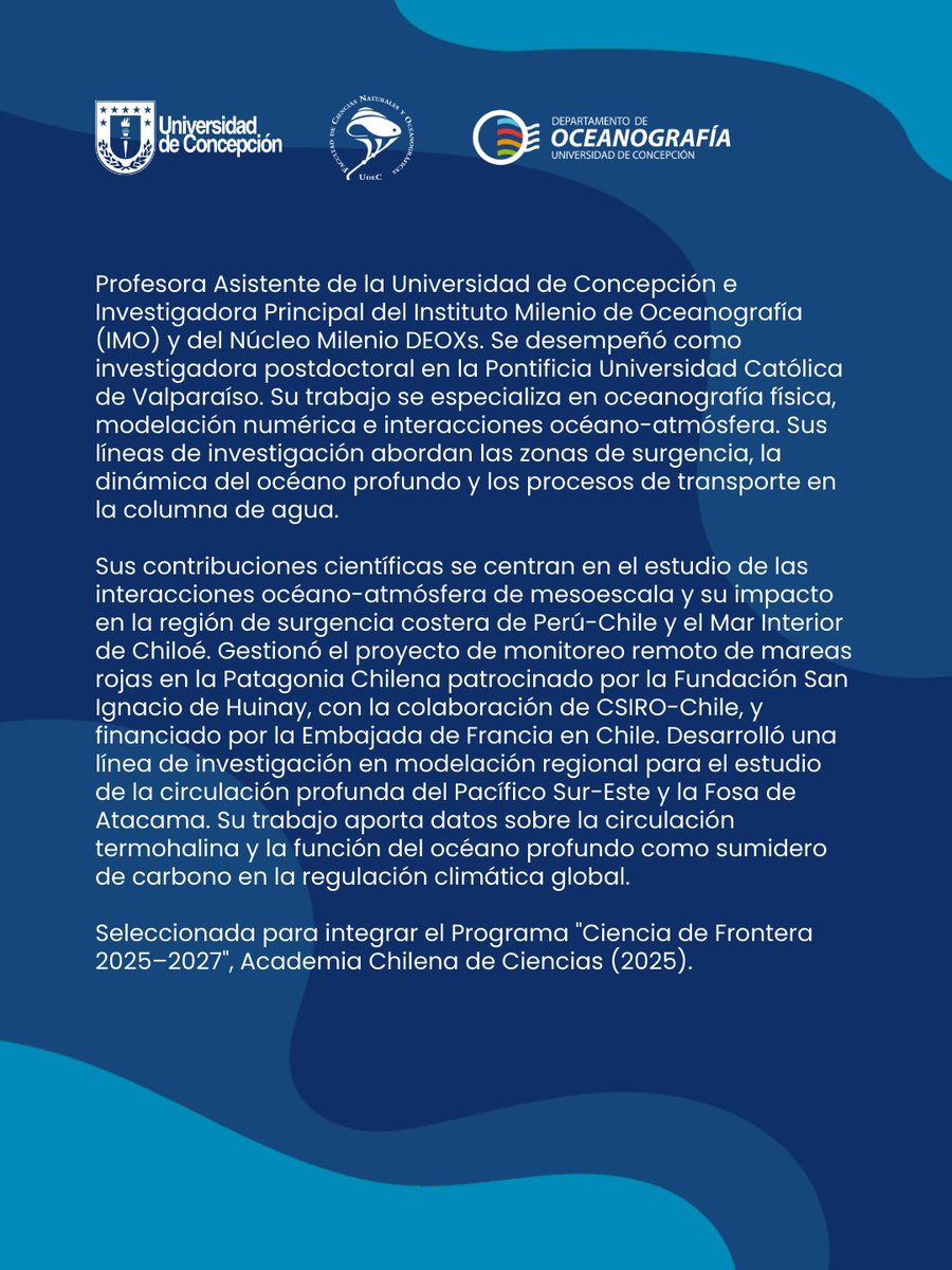 Departamento de Oceanografía UdeC tweet media