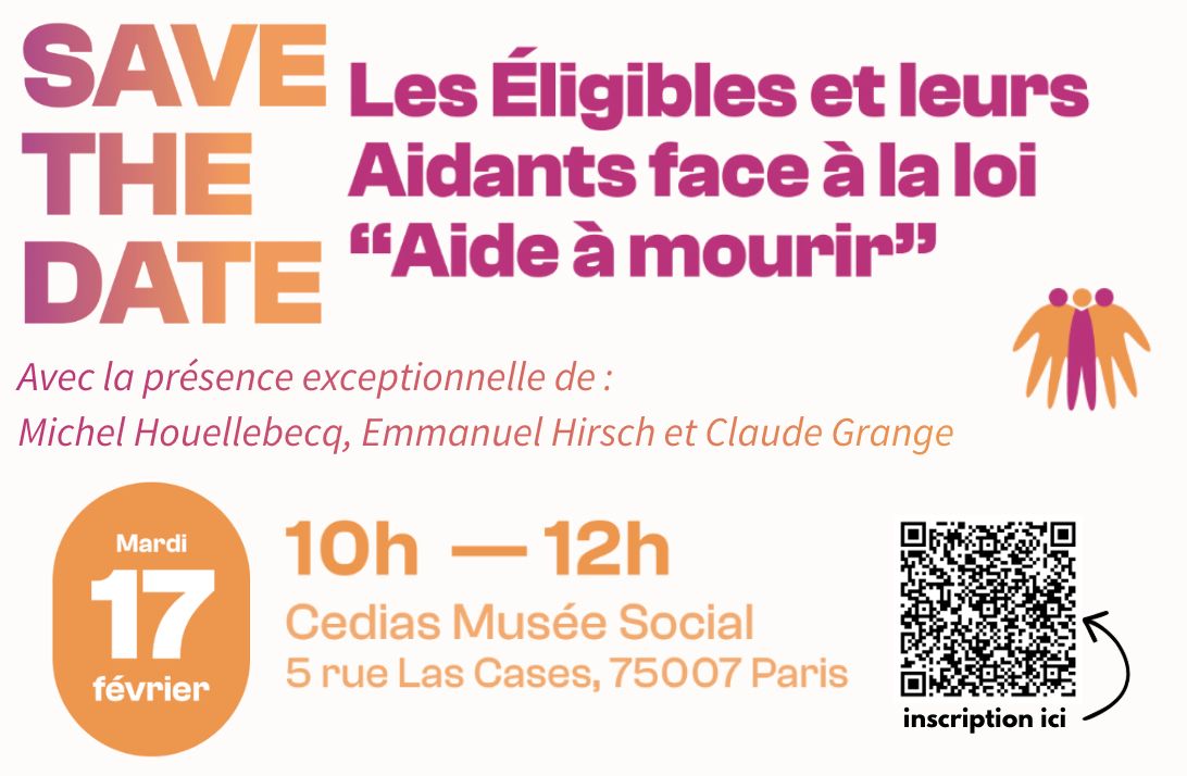L_Bouffard_off's tweet image. Les personnes éligibles et leurs aidants sont directement concernés par la proposition de loi sur « l’aide à mourir », débattue du 16 au 24 février 2026 à l’Assemblée nationale.

Les Éligibles et leurs Aidants organisent une matinée de réflexion autour d’une question essentielle…