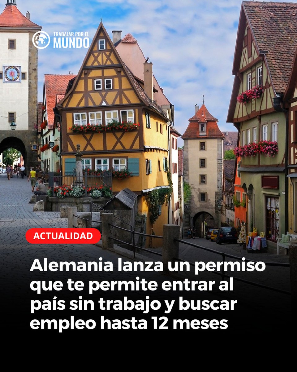 En Alemania está ocurriendo algo que puede cambiar la forma en que muchos buscan empleo en Europa: el país acaba de lanzar la Chancenkarte, también conocida como Tarjeta de Oportunidades.

Se trata de un nuevo permiso que permite vivir hasta 12 meses en Alemania sin necesidad de