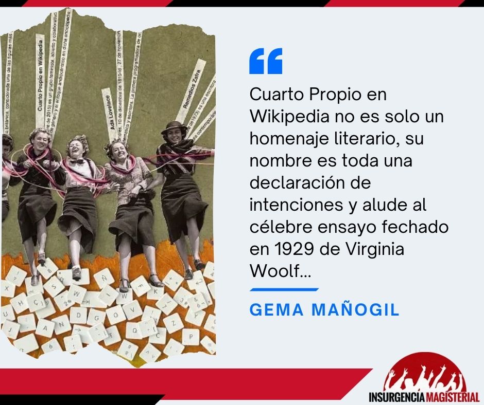 ‘Cuarto Propio en Wikipedia’, diez años editando con mirada feminista insurgenciamagisterial.com/cuarto-propio-…