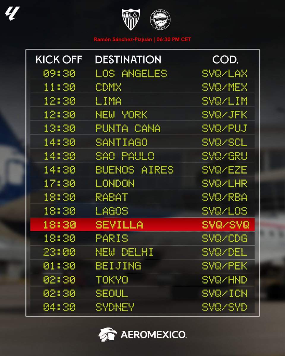 🌍 ¡El #SevillaAlavés, en todos los rincones del planeta! ⌚️

#WeareSevilla #NuncaTeRindas