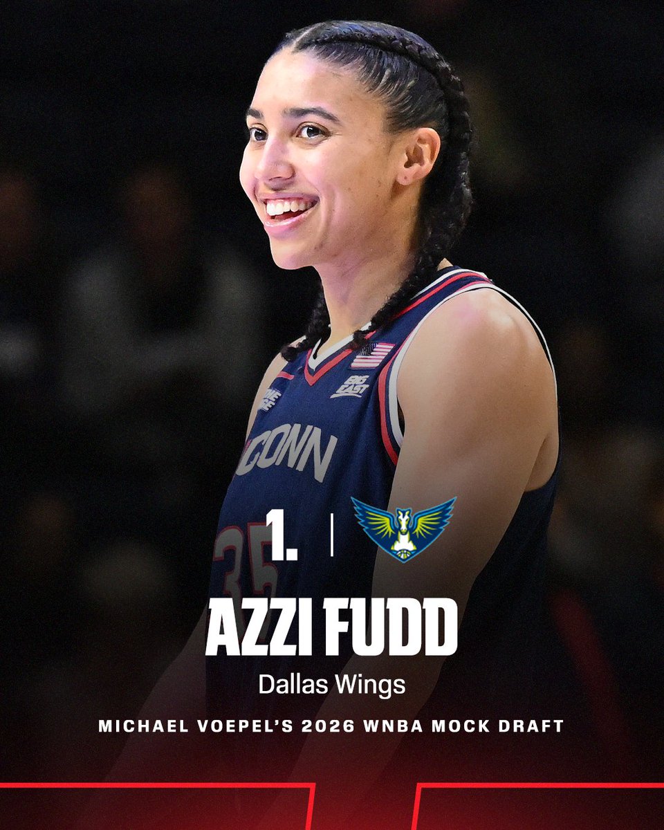 Michael Voepel's 2026 WNBA mock draft is here‼️

UConn's Azzi Fudd could be reunited with Paige Bueckers in Dallas 👀

Full story: spr.ly/6011hTF91