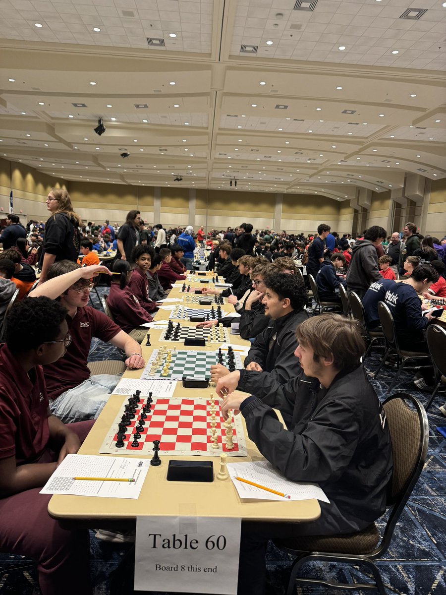 kanelandchess's tweet photo. Here we go! Round 1 at the 2026 IHSA State Finals! Kaneland will take on Morgan Park Academy. https://t.co/7XaYcOKIkc