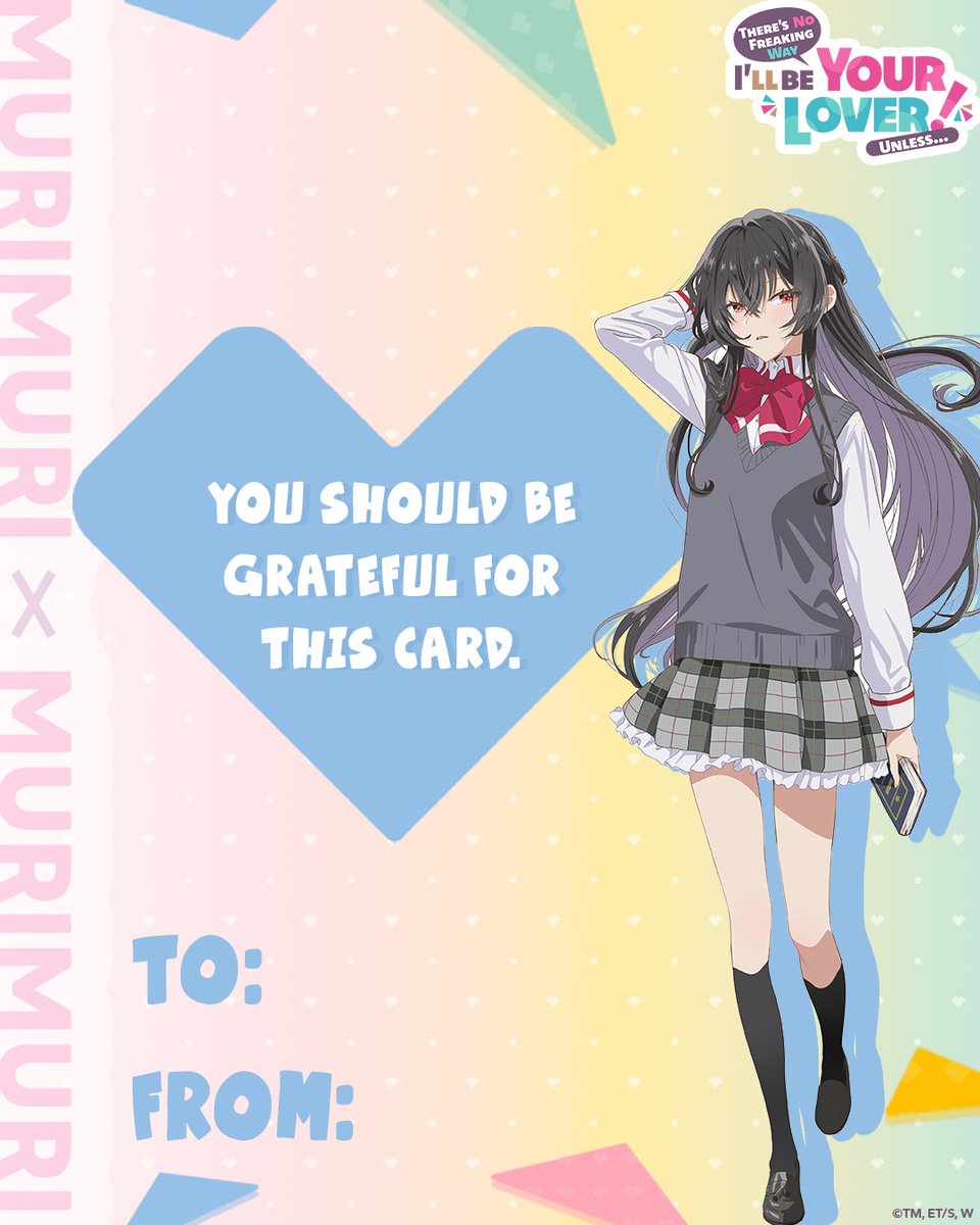 This Valentine’s Day, express your feelings with There’s No Freaking Way I’ll Be Your Lover! Unless….

As a friend… obviously 👀💌