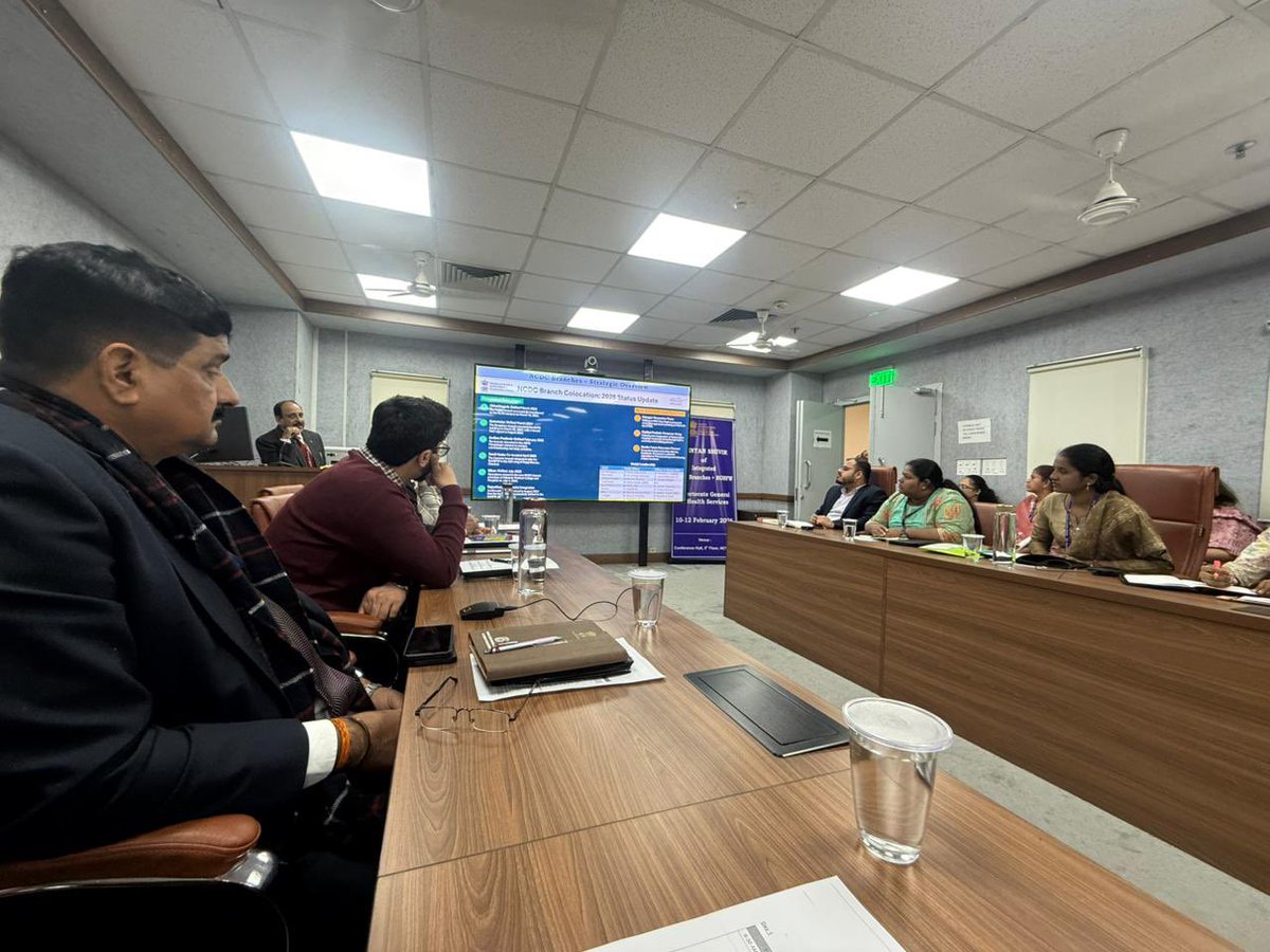 NCDCMoHFW's tweet photo. Chintan Shivir, NCDC branches &amp; ROHFWs was organised 10-12 Feb26, under Chairpersonship Dr Sunita Sharma, DGHS attended by Sr. officials of DGHS, Regional Directorates, NCDC &amp;NCVBDC highlighting Impactful Achievements, sharing best practices &amp; brainstorming functional integration https://t.co/RhalXjU8qy