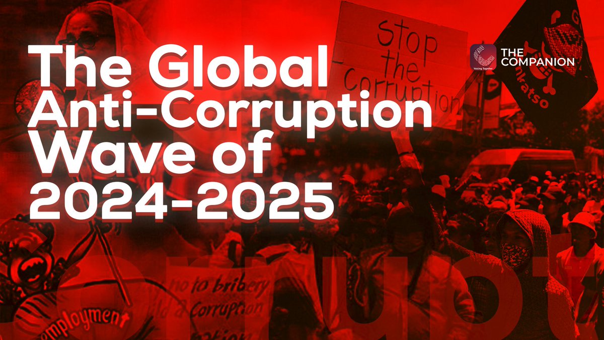 thecompanionn's tweet photo. The Global Anti-Corruption Wave of 2024–2025
📺 Watch Now:
https://t.co/9x5xTp4tAZ
The Companion
#GlobalProtests #AntiCorruption #YouthMovement #DigitalActivism #FightCorruption https://t.co/6VdwBF2CET