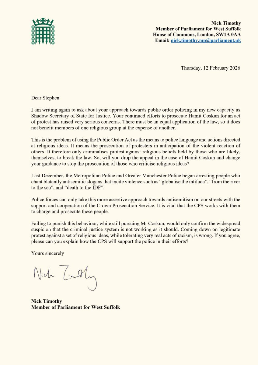 NJ_Timothy's tweet image. We don’t want Islamic blasphemy laws in this country. 

My letter to the Director of Public Prosecutions.