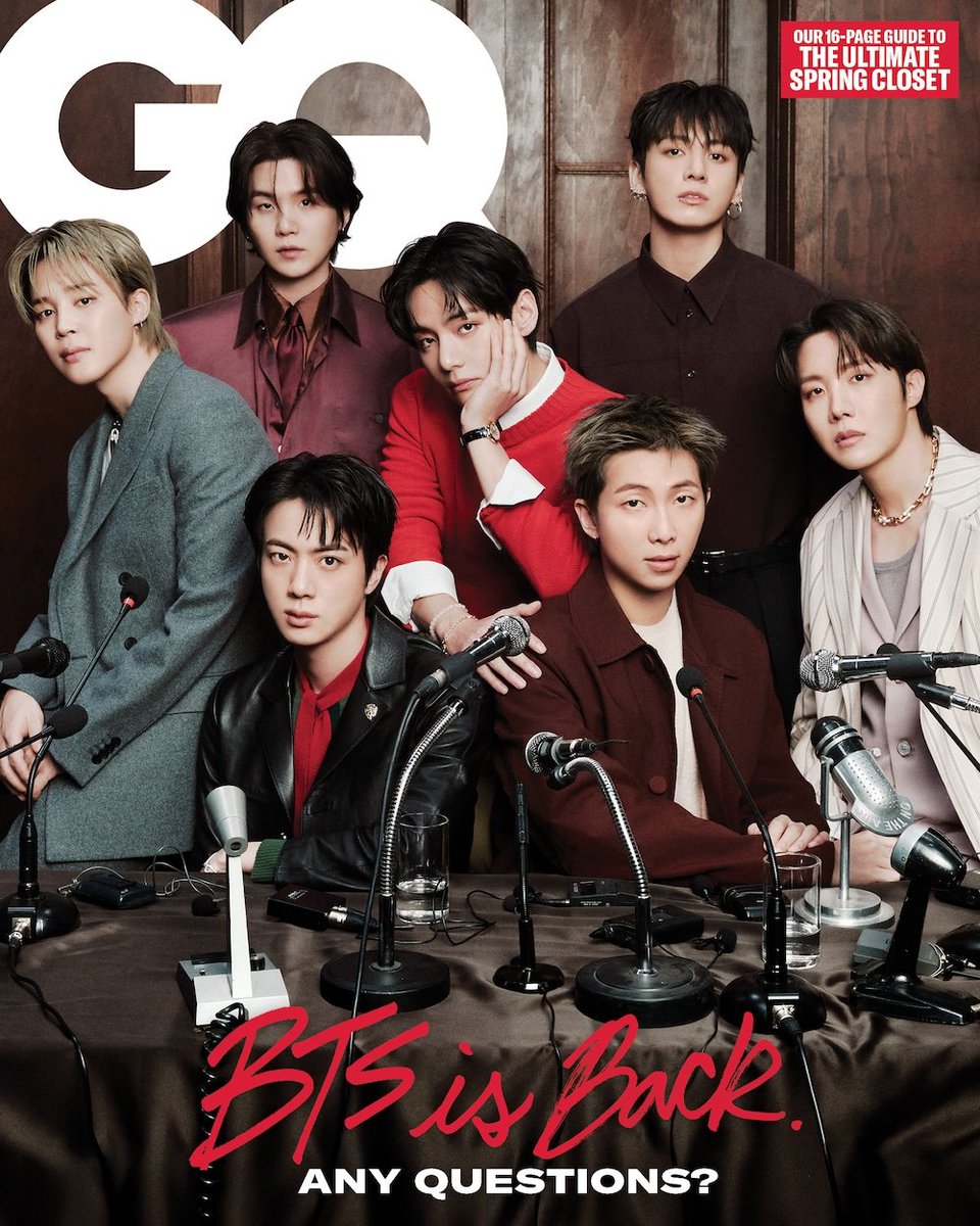 ELES VOLTARAM! BTS estrela a capa da nova edição da GQ Magazine. 👑