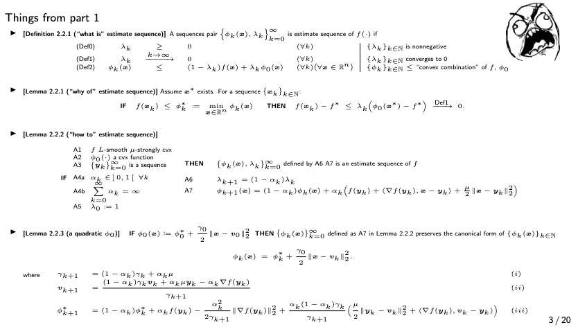Previous class: gradient descent

Today's class: Nesterov acceleration

After teaching Nesterov's accleration:
Student number: -5