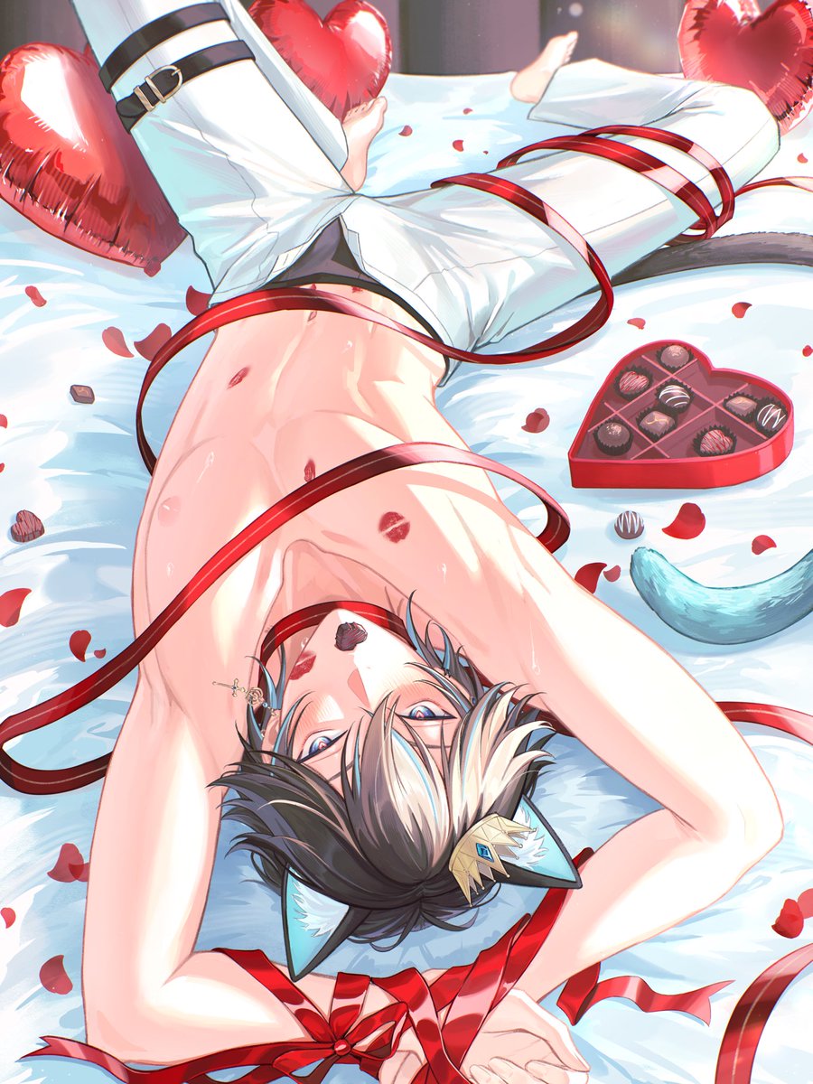 "I like Valentines like i like my chocolate... rich and a little sinful 😘"

Happy valentines yall 
Enjoy this piece done by the wonderful <a href="/toastylibertea/">Mikey⁷ 🔜 ALA O03</a> 
#oshinoart