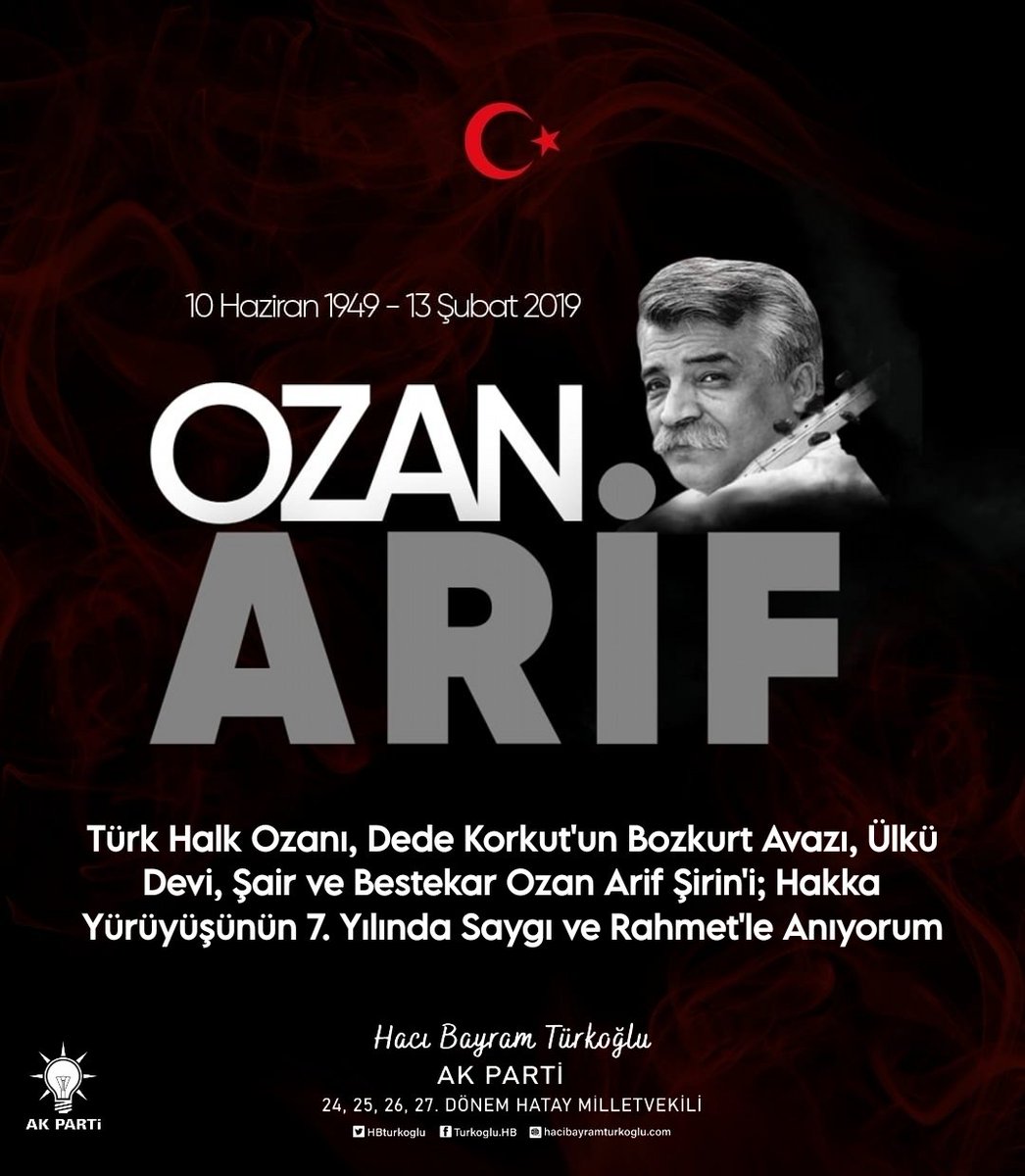 HBTurkoglu's tweet image. ❝Sev barışı, sev dirliği, 
Aşk bil vatanperverliği, 
Hayalinde Türk birliği, 
Gönlünde hep Turan olsun❞

📌Türk Halk Ozanı, Dede Korkut'un Bozkurt Avazı, Ülkü Devi, Şair ve Bestekar #OzanArif Şirin'i; Hakka Yürüyüşünün 7. Yılında Saygı ve Rahmet'le Anıyorum🐺🤲🪕🇹🇷