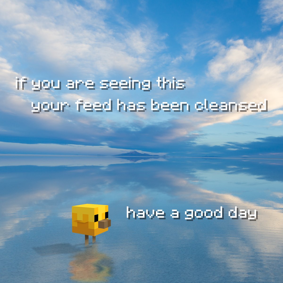 baby chick has cleansed you 😇