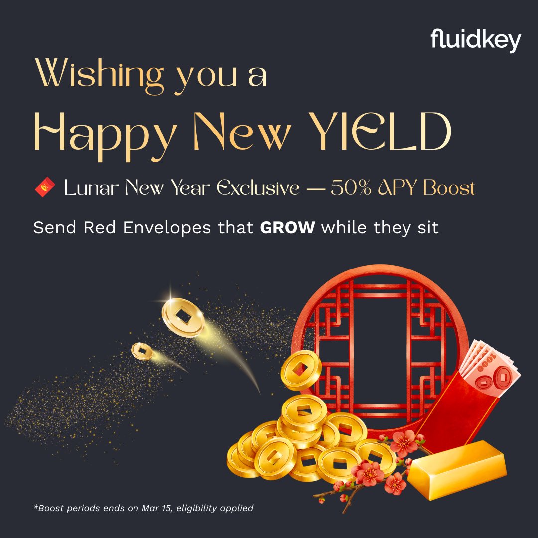 🎉 New Year = New YIELD
Red Envelopes are LIVE today!
Send red envelopes that grow with 50% APY Boost 🧧

The best 紅包 earns while they sit 💸
Tap “+” in the app to create yours now!