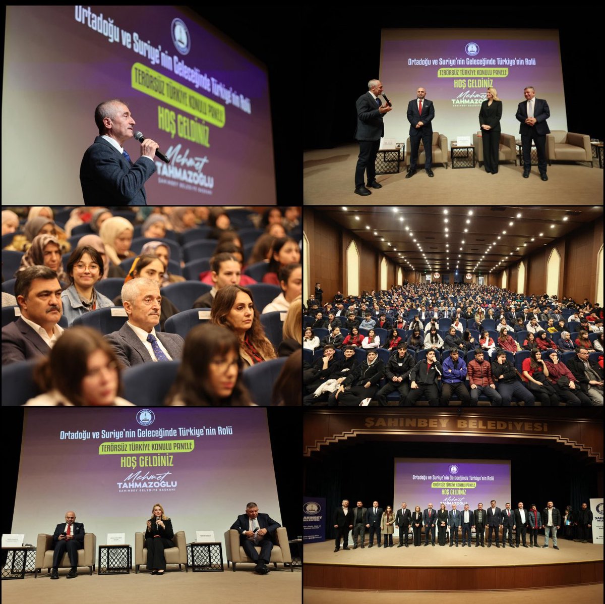Şahinbey Belediyemizin ev sahipliğinde düzenlenen
“Ortadoğu ve Suriye’nin Geleceğinde Türkiye’nin Rolü – Terörsüz Türkiye” 
konulu panel programına katılım sağladık.

Gazeteci Göksu Öngören Özgür, 
Emekli Albay Coşkun Başbuğ ve 
Gazeteci-Akademisyen İdris Arıkan’ın değerli