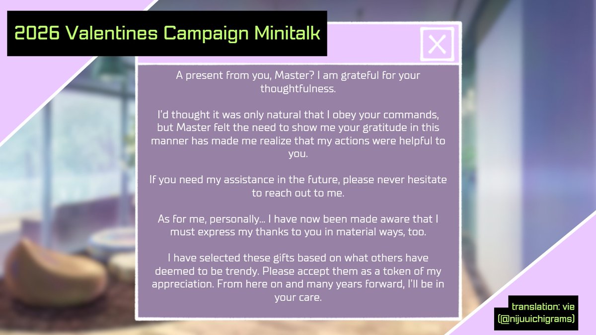 [TRANSLATION] 2026 Valentine's Day Campaign Minitalk!

Happy Valentine's Day everyone!! <3

#18TLip