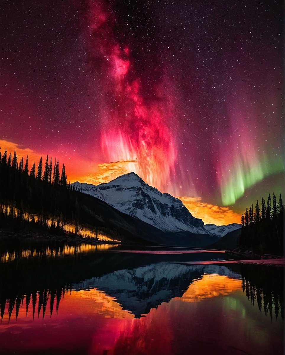 NightSkyToday's tweet photo. Beautiful Northern Lights over Wonder Lake in Alaska, USA 🌌 https://t.co/rUfmFRiqGT