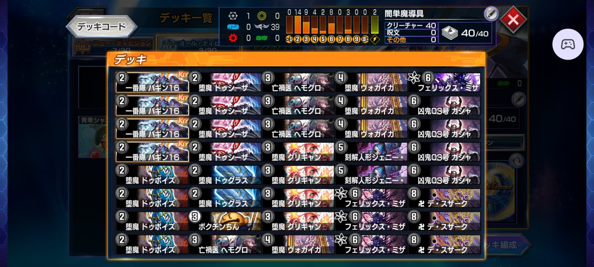 気まぐれに参加したらbest4。
デッキは魔導具