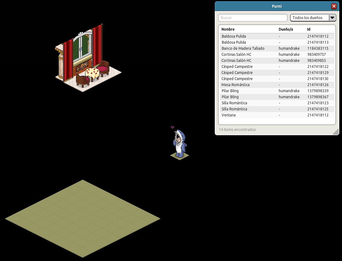 <a href="/Niebliax/">Nieblia</a> Aquí presento mi participación para el concurso de <a href="/Niebliax/">Nieblia</a>: #14FurnisSanValentín❤️

🌹 Cena Romántica para Dos 🌹

🤵🏻‍♂️Usuario: humandrake
🎁 Mi salita: habbo.es/room/125121493