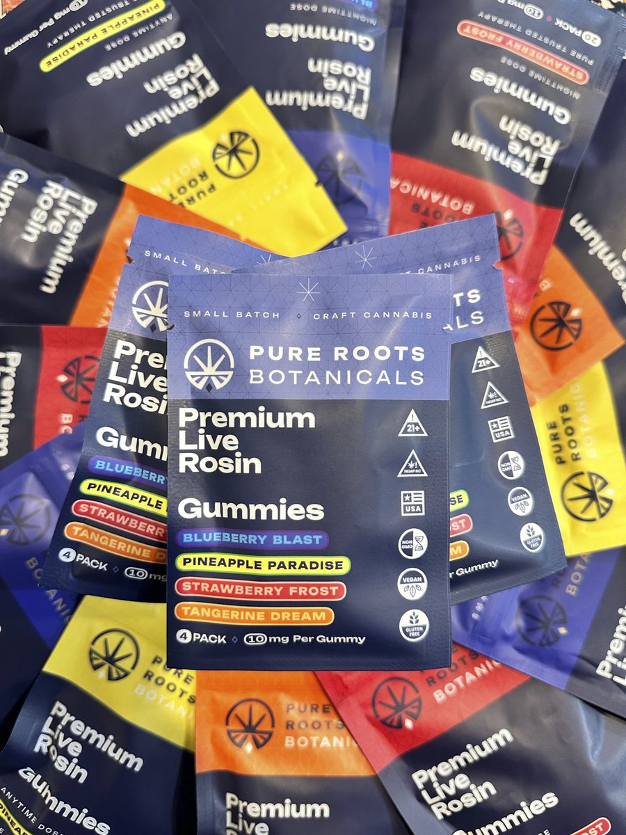Discover the difference with Pure Roots Botanicals Premium Live Rosin Gummies! 🌱 Each pack is crafted in small batches for quality you can trust.

Let us know your favorite!