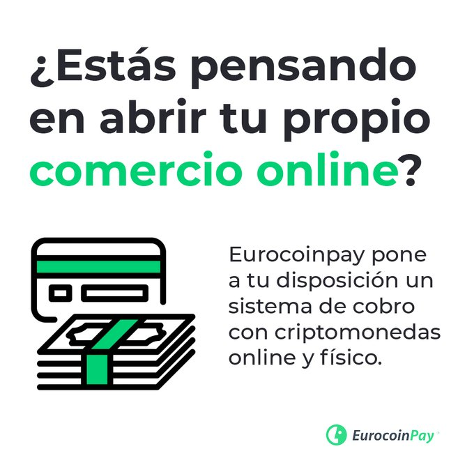 🚀 Las criptomonedas ya forman parte del día a día de muchos negocios.
Con #EurocoinPay podrás aceptar pagos en cripto tanto en tu tienda online como física.
💡 Da el salto al comercio del futuro y ofrece a tus clientes una nueva forma de pagar de la mano de #EurocoinPay.
🌐