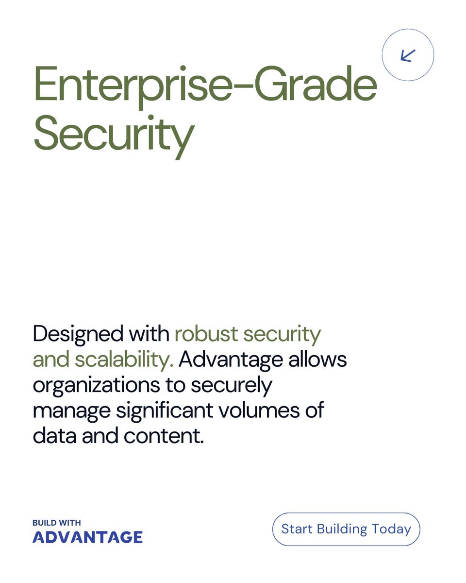 Security and Scalable. Designed with enterprise-grade security and scalability, Advantage enables organizations to securely manage vast amounts of data and content.