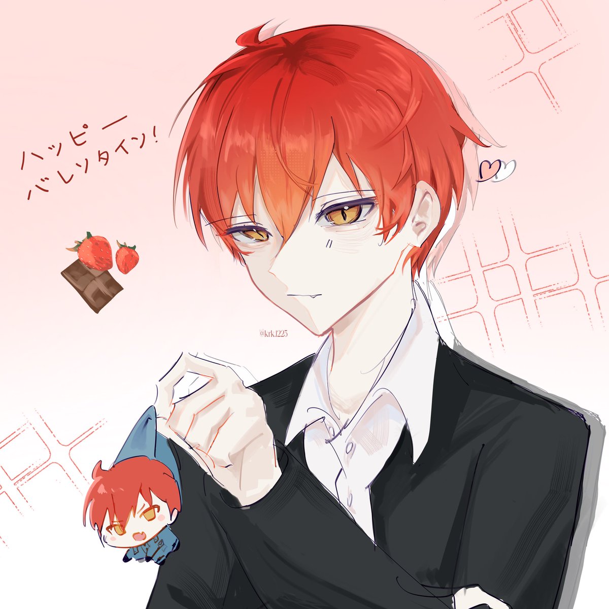 バレンタインだね🍓🍫 #赤羽業 #暗殺教室