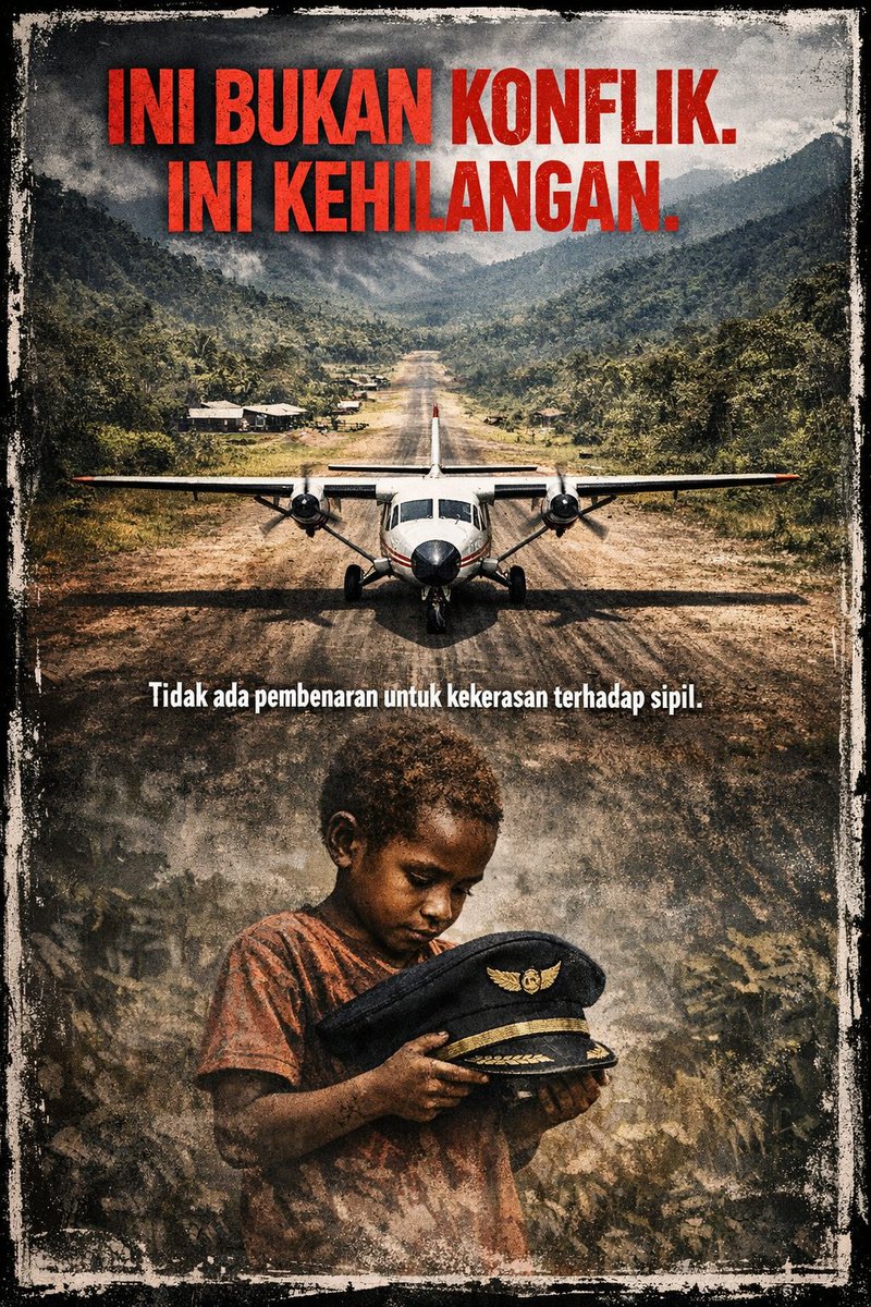 Andre11418869's tweet photo. Yang Diserang Bukan Militer. Yang Diserang Adalah Ayah Seseorang.
Di dalamnya ada pilot yang bekerja untuk keluarganya.
Yang hilang adalah ayah, suami, tulang punggung keluarga. Papua berhak aman.
#PapuaDamai
#TangkapDanAdiliKKB
#BubarkanKKB
#PapuaIndonesia https://t.co/XYjbSkCRM2